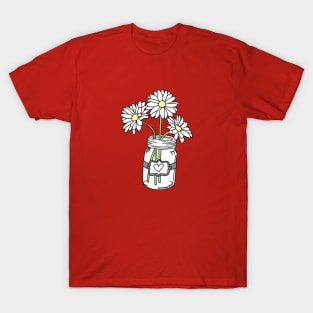 Mason Jar With Flowers T-Shirt